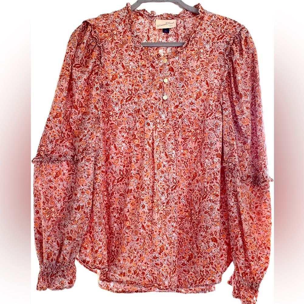 Baby doll ruffle long Sleeve Tops Size XXL